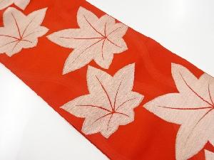 リサイクル　紅葉模様織り出し名古屋帯